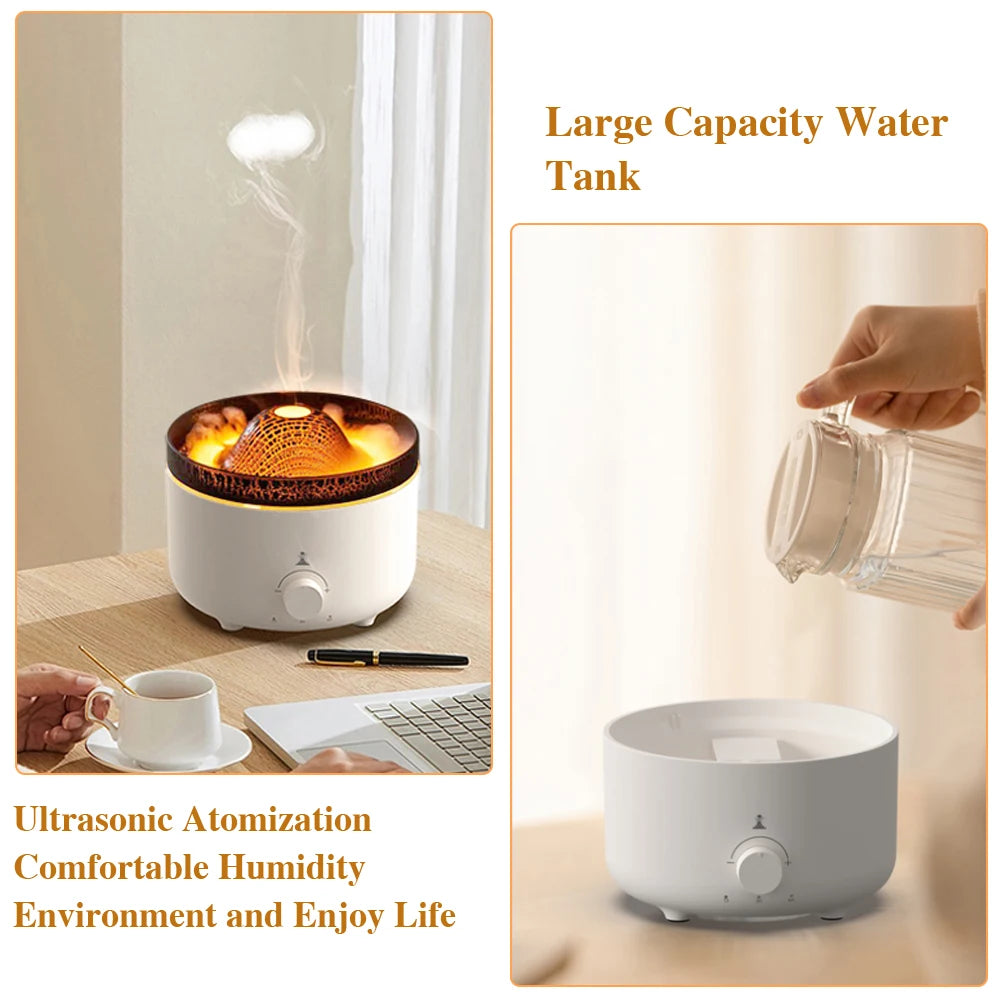 Diffuseur Flamme Volcan – Humidificateur et Parfum d’Ambiance