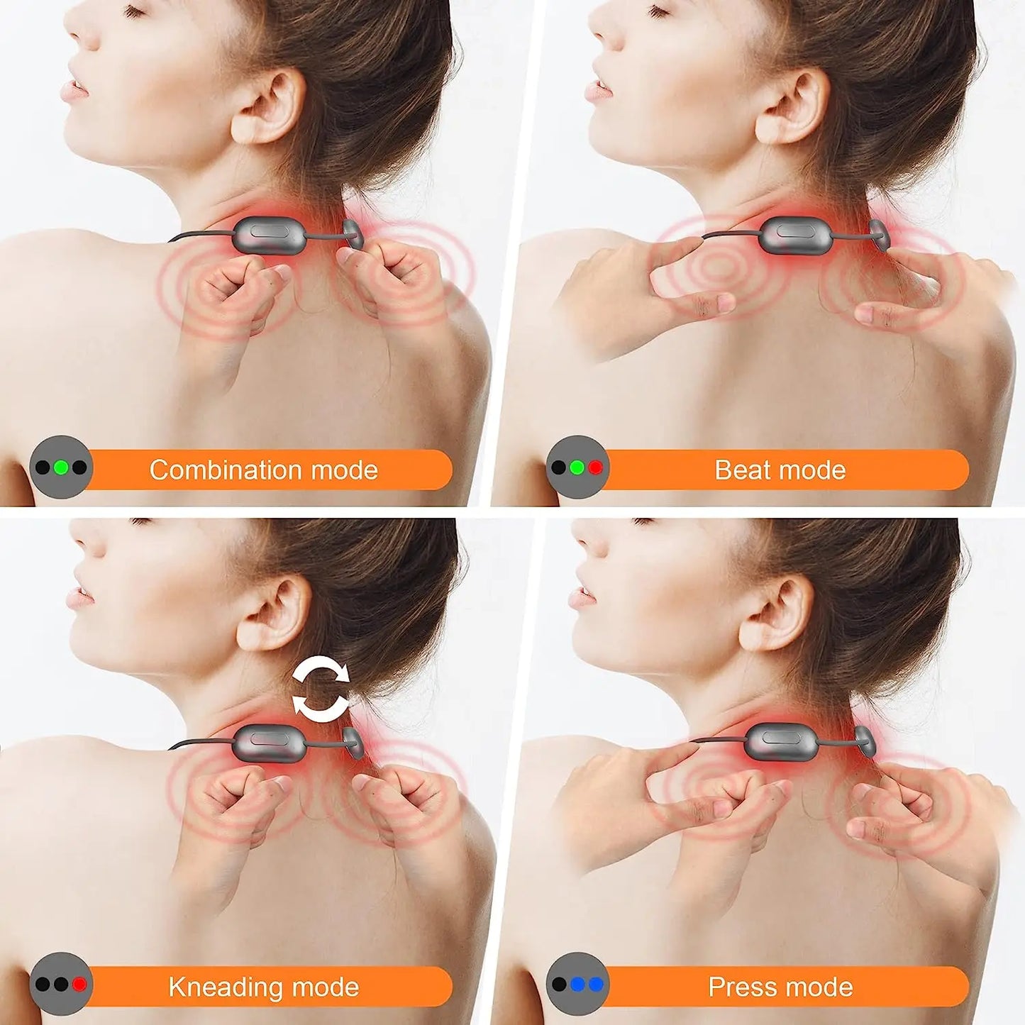 Masseur Cervical Intelligent – TENS/EMS, Chauffant et Portable