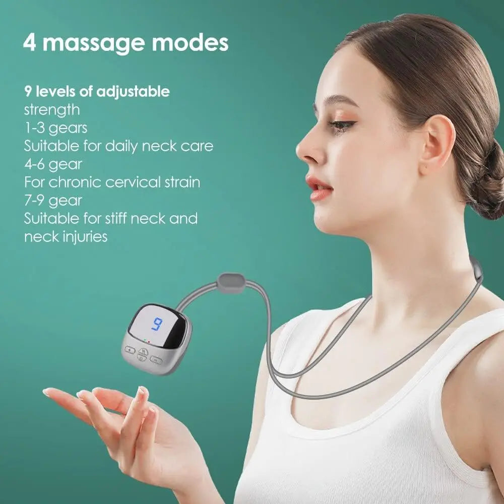 Masseur Cervical Intelligent – TENS/EMS, Chauffant et Portable