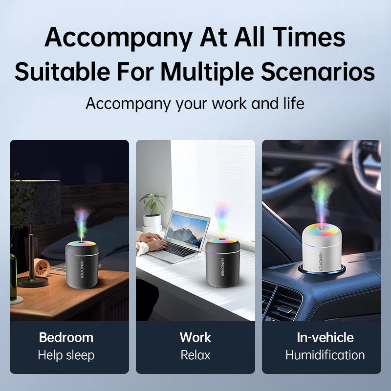 Mini humidificateur d'air 180 ml, diffuseur d'arômes électrique USB