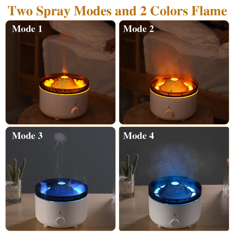 Diffuseur Flamme Volcan – Humidificateur et Parfum d’Ambiance