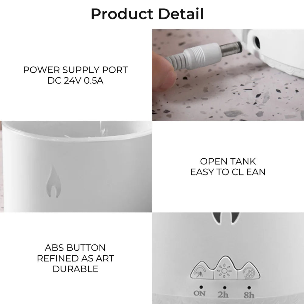 Diffuseur Flamme Volcan – Humidificateur et Parfum d’Ambiance