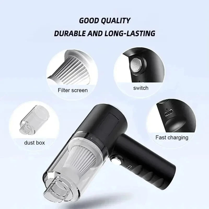Xiaomi Aspirateur de voiture sans fil 2900000PA 120W Super puissant 3 en 1 humide et sec double usage portable