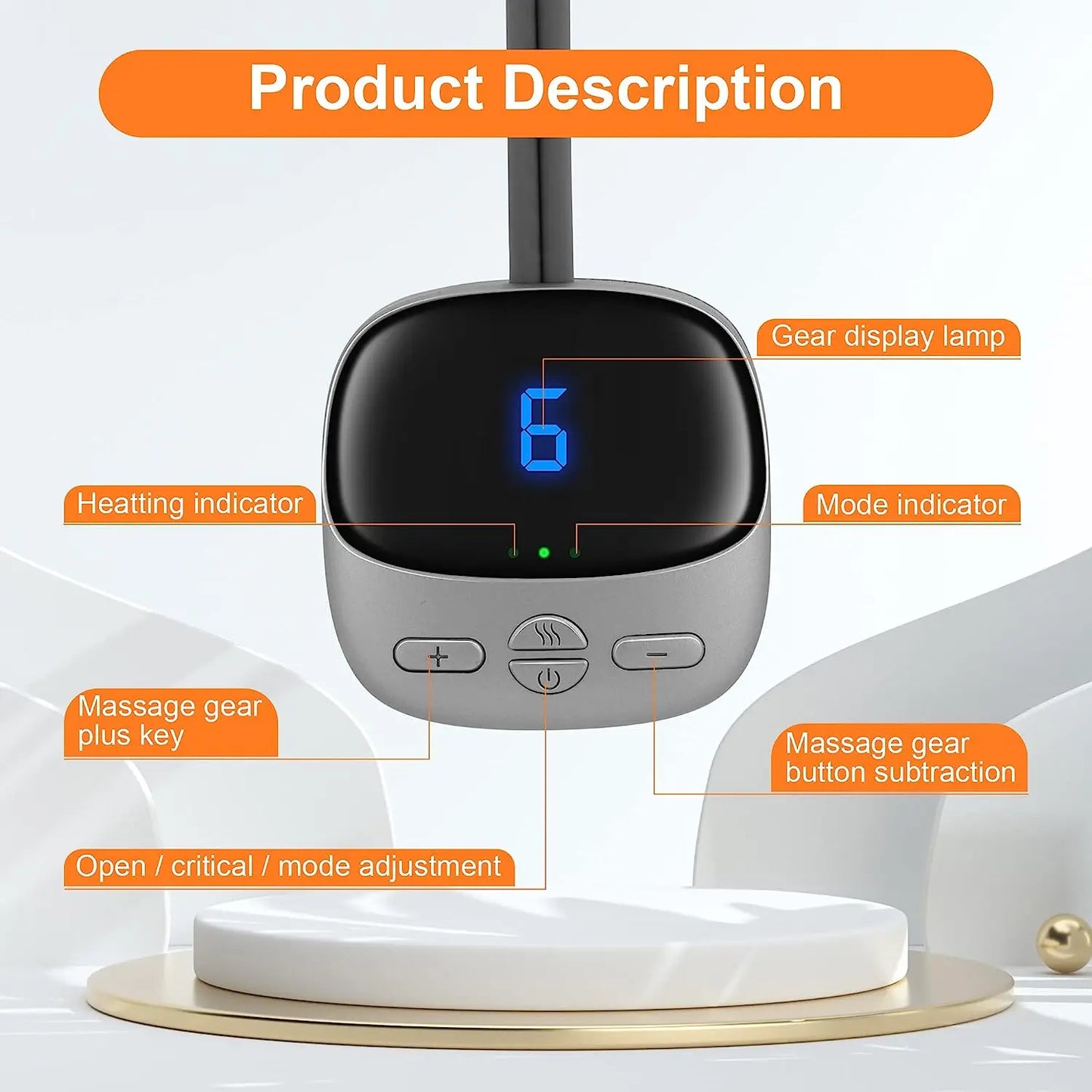 Masseur Cervical Intelligent – TENS/EMS, Chauffant et Portable