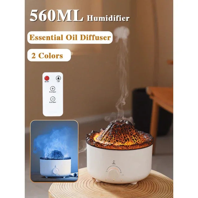 Diffuseur Flamme Volcan – Humidificateur et Parfum d’Ambiance