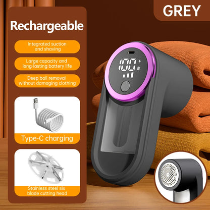 Rasoir anti-peluches électrique portable pour vêtements, écran LED, rechargeable, pour vêtements et tissus