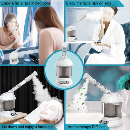 Facial Steamer for Face Facial Vaporizer Professional Face Steamer Hot Warm Mist Sprayer Moisturizing Portable Facial Steamer