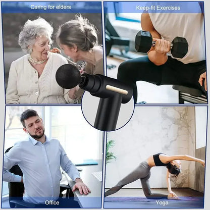 Pistolet de massage portable pour fascias 2027, mini appareil léger et réglable pour massage des tissus profonds, vitesse réglable, pour tout le corps
