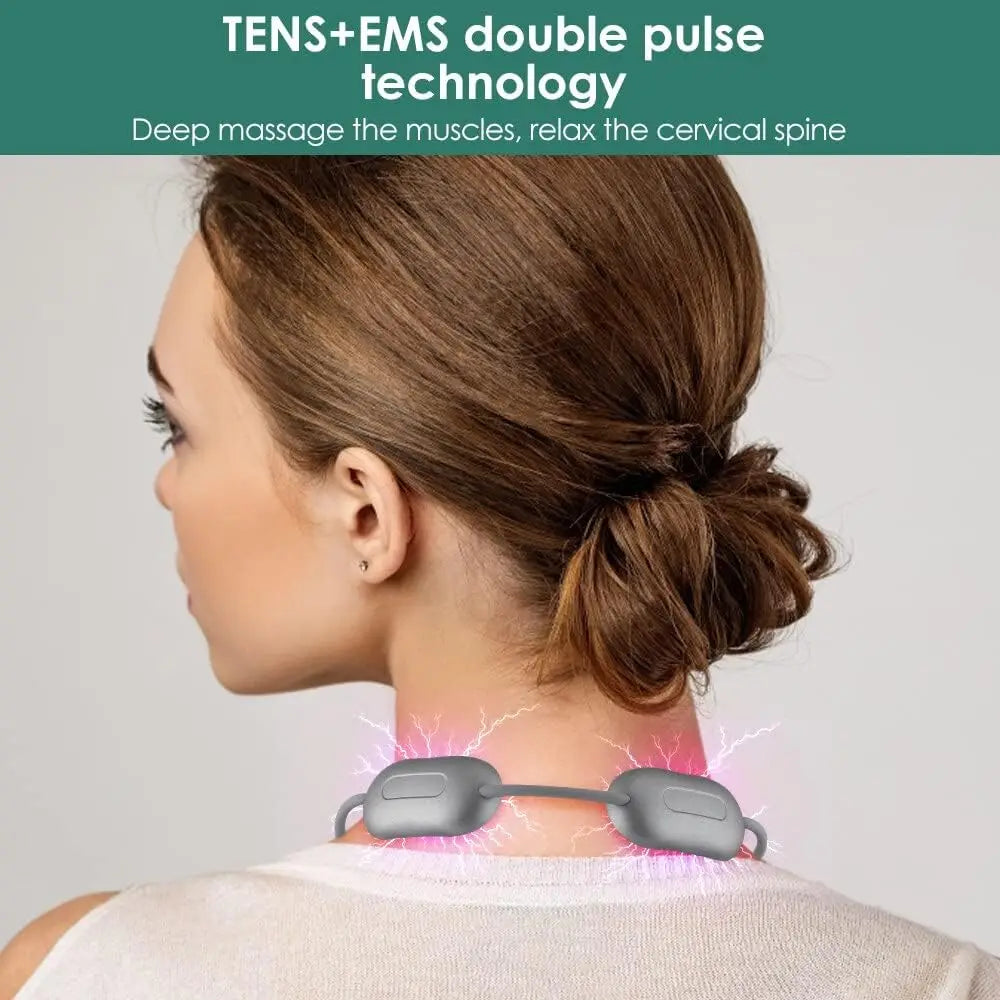 Masseur Cervical Intelligent – TENS/EMS, Chauffant et Portable
