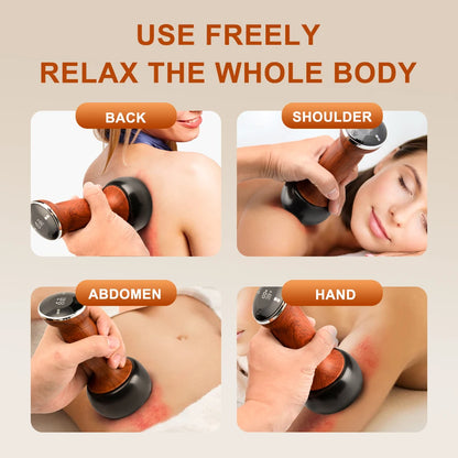 Appareil de Massage Chauffant Guasha – Sans Fil pour Dos, Cou et SPA Thérapie