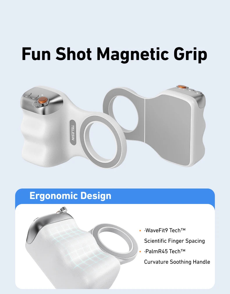 AA Poignée magnétique pour téléphone portable, support de téléphone, aide à la prise de vue, télécommande, pour iPhone, Huawei, Samsung