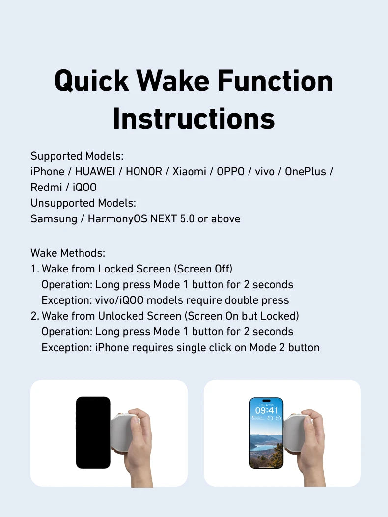 AA Poignée magnétique pour téléphone portable, support de téléphone, aide à la prise de vue, télécommande, pour iPhone, Huawei, Samsung