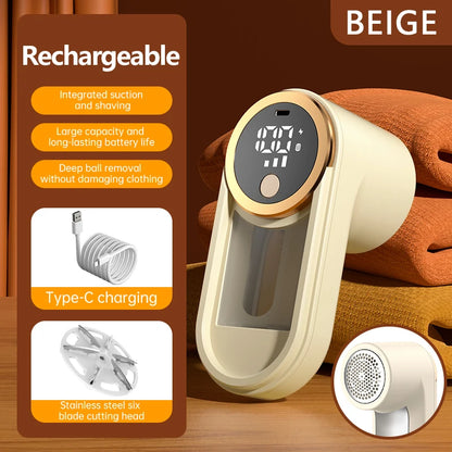 Rasoir anti-peluches électrique portable pour vêtements, écran LED, rechargeable, pour vêtements et tissus