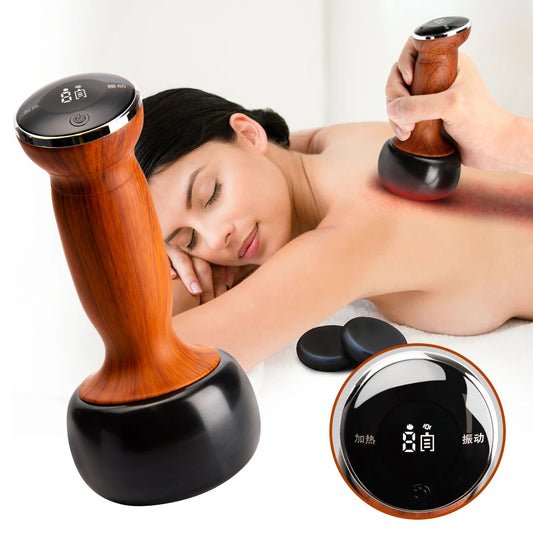 Appareil de Massage Chauffant Guasha – Sans Fil pour Dos, Cou et SPA Thérapie