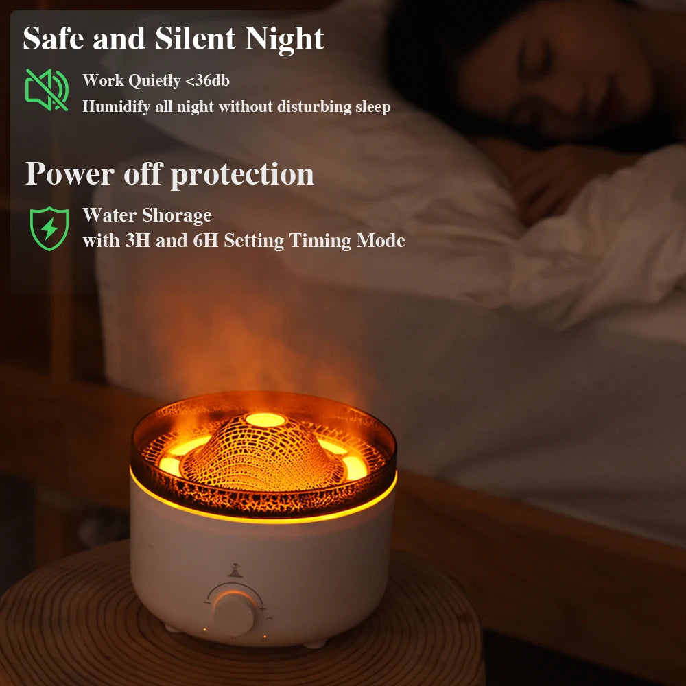 Diffuseur Flamme Volcan – Humidificateur et Parfum d’Ambiance