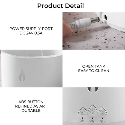 Diffuseur Flamme Volcan – Humidificateur et Parfum d’Ambiance