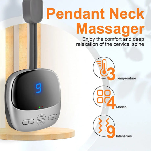 Masseur Cervical Intelligent – TENS/EMS, Chauffant et Portable