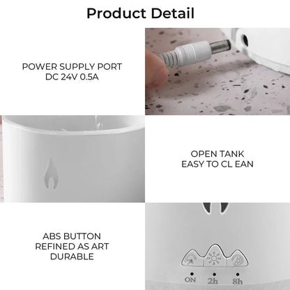 Diffuseur Flamme Volcan – Humidificateur et Parfum d’Ambiance