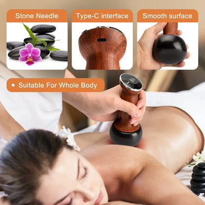 Appareil de Massage Chauffant Guasha – Sans Fil pour Dos, Cou et SPA Thérapie