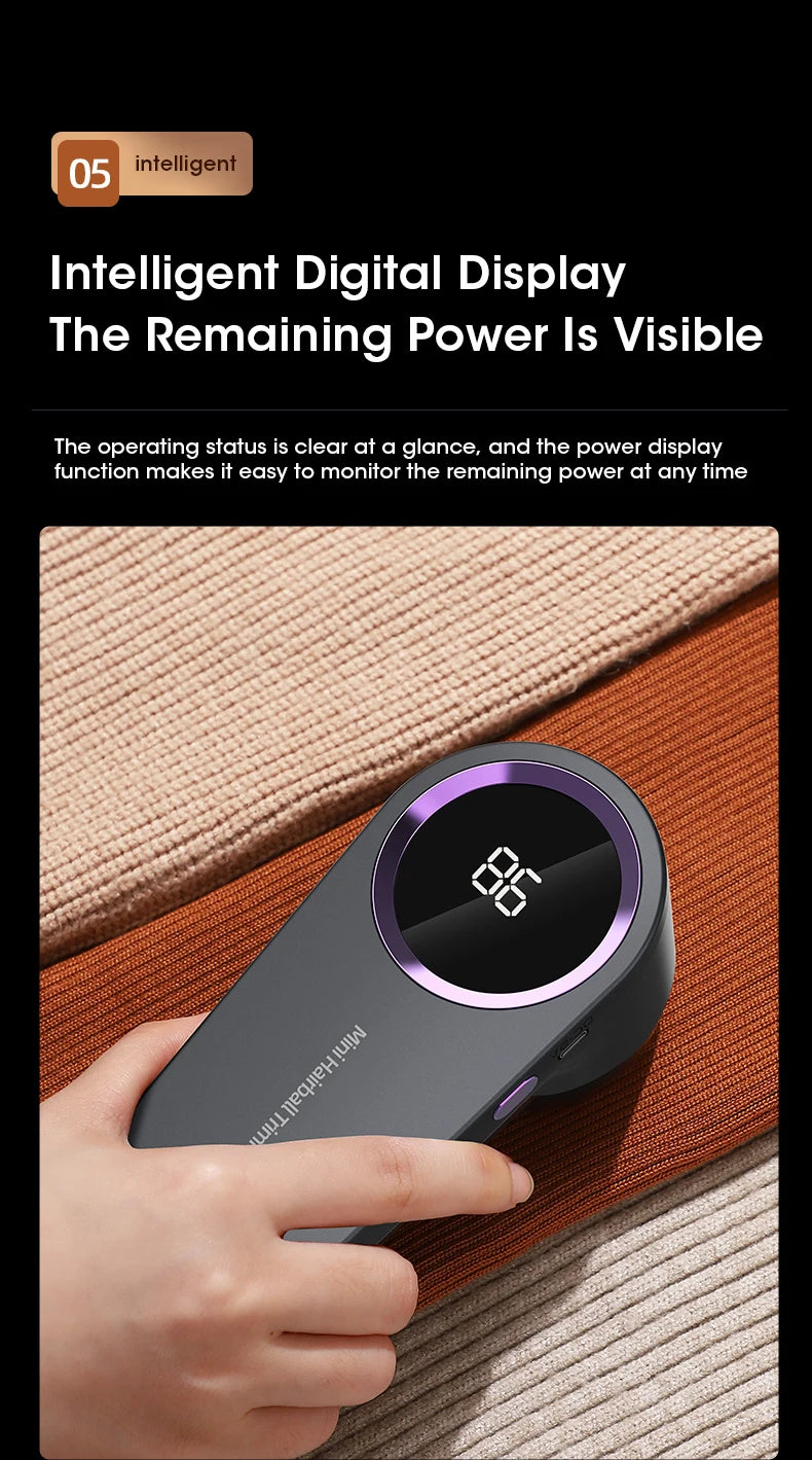 Rasoir anti-peluches pour vêtements, appareil électrique numérique à LED, rechargeable par USB, pour pulls et tissus, livraison directe