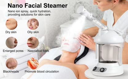 Facial Steamer for Face Facial Vaporizer Professional Face Steamer Hot Warm Mist Sprayer Moisturizing Portable Facial Steamer
