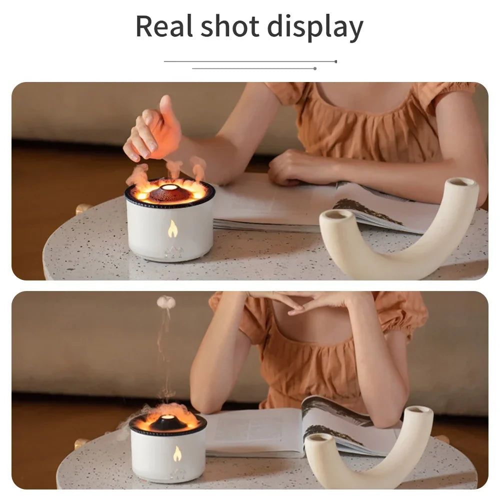 Diffuseur Flamme Volcan – Humidificateur et Parfum d’Ambiance