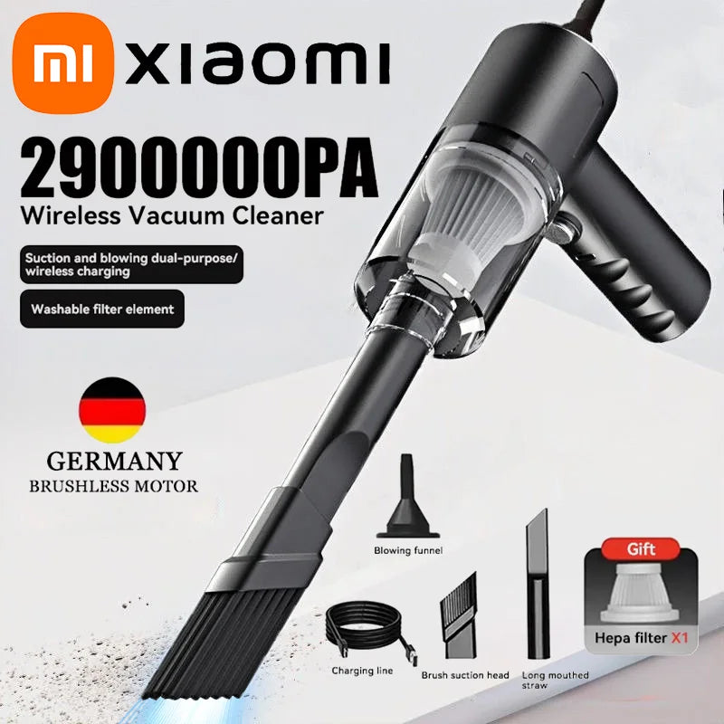 Xiaomi Aspirateur de voiture sans fil 2900000PA 120W Super puissant 3 en 1 humide et sec double usage portable