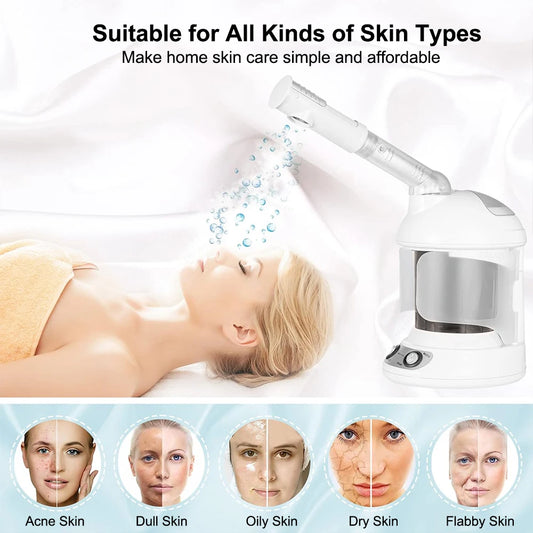 Facial Steamer for Face Facial Vaporizer Professional Face Steamer Hot Warm Mist Sprayer Moisturizing Portable Facial Steamer