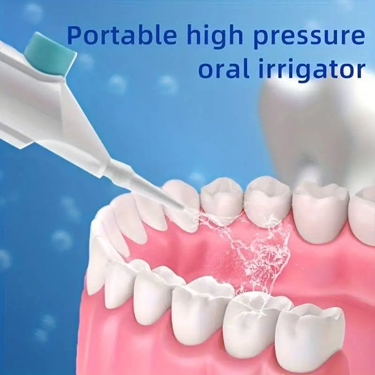 Irrigateur buccal haute pression domestique Dents portables Eau propre Fil dentaire Manuel Eau haute pression Cure-dent