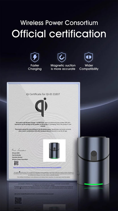 Chargeur sans fil magnétique tactile Android, iPhone, iWatch, Airpods, station de charge rapide