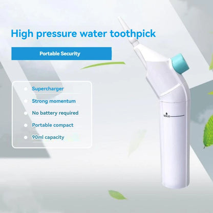 Irrigateur buccal haute pression domestique Dents portables Eau propre Fil dentaire Manuel Eau haute pression Cure-dent