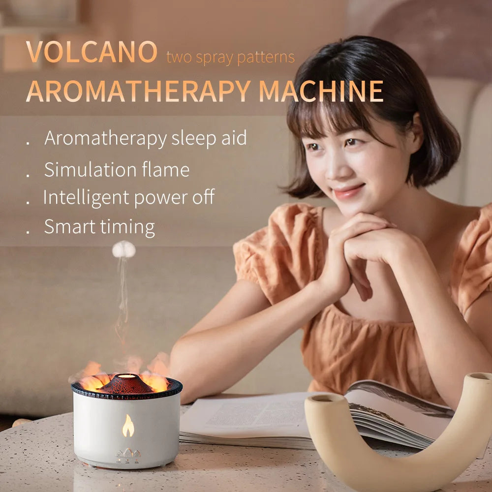 Diffuseur Flamme Volcan – Humidificateur et Parfum d’Ambiance