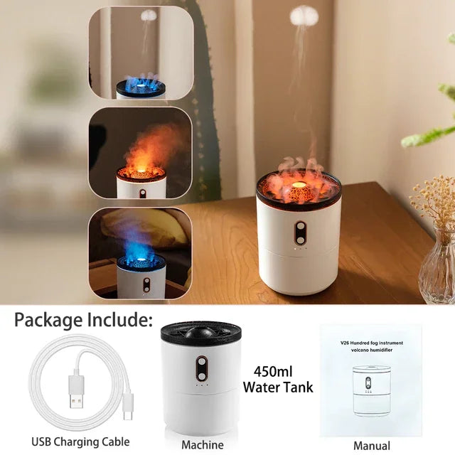Diffuseur Flamme Volcan – Humidificateur et Parfum d’Ambiance