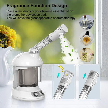 Facial Steamer for Face Facial Vaporizer Professional Face Steamer Hot Warm Mist Sprayer Moisturizing Portable Facial Steamer