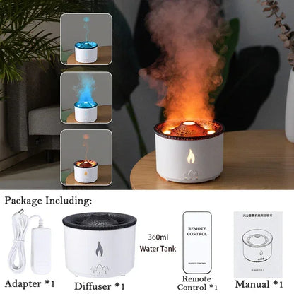 Diffuseur Flamme Volcan – Humidificateur et Parfum d’Ambiance